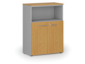 kombinovana kancelarska skrin primo gray 800 x 420 x 1087 mm seda buk 70463
