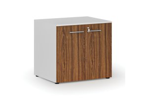kancelarska skrin s dvermi primo white 800 x 640 x 735 mm bila orech 70624