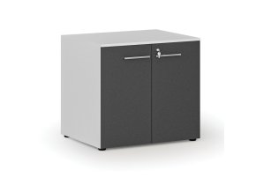 kancelarska skrin s dvermi primo white 800 x 640 x 735 mm bila grafit 70627