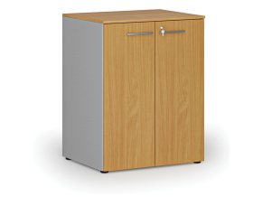 kancelarska skrin s dvermi primo gray 2 police 800 x 640 x 1027 mm seda buk 70667