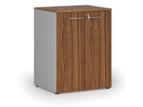 kancelarska skrin s dvermi primo gray 2 police 800 x 640 x 1027 mm seda orech 70676