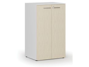 kancelarska skrin s dvermi primo white 3 police 800 x 640 x 1335 mm bila briza 70742