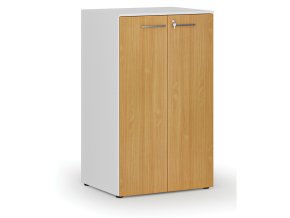 kancelarska skrin s dvermi primo white 3 police 800 x 640 x 1335 mm bila buk 70746