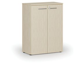 Kancelářská skříň s dveřmi PRIMO WOOD, 1087 x 800 x 420 mm, bříza