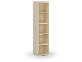 Kancelářský regál PRIMO WOOD, 1781 x 400 x 420 mm, bříza
