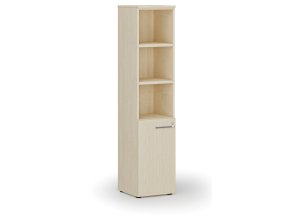 Kombinovaná kancelářská skříň PRIMO WOOD, dveře na 2 patra, 400 x 420 x 1781 mm, bříza