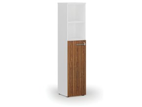 kombinovana kancelarska skrin primo white dvere na 3 patra 400 x 420 x 1781 mm bila orech 71248