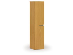 Úzká kancelářská skříň PRIMO WOOD, 400 x 420 x 1781 mm, buk