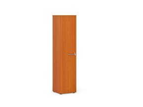 Úzká kancelářská skříň PRIMO WOOD, 400 x 420 x 1781 mm, třešeň