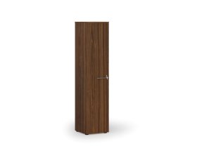 Úzká kancelářská skříň PRIMO WOOD, 400 x 420 x 1781 mm, ořech