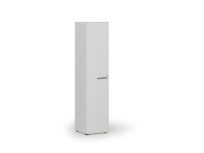 Úzká kancelářská skříň PRIMO WHITE, 400 x 420 x 1781 mm, bílá