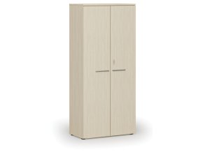 Kancelářská skříň s dveřmi PRIMO WOOD, 800 x 420 x 1781 mm, bříza
