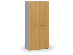 Šatní skříň s výsuvem PRIMO GRAY, 800 x 420 x 1781 mm, šedá/buk