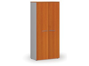 Šatní skříň s výsuvem PRIMO GRAY, 800 x 420 x 1781 mm, šedá/třešeň