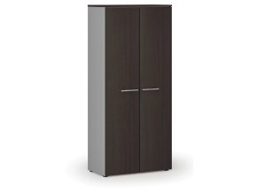 Šatní skříň s výsuvem PRIMO GRAY, 800 x 420 x 1781 mm, šedá/wenge