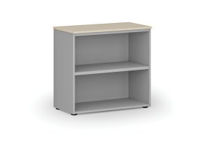 Kancelářský regál PRIMO GRAY, 800 x 420 x 740 mm, šedá/bříza