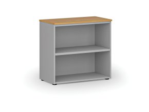 Kancelářský regál PRIMO GRAY, 800 x 420 x 740 mm, šedá/buk