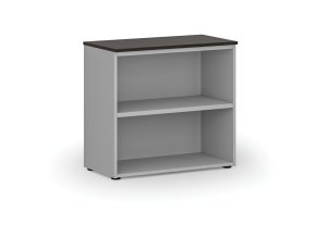 Kancelářský regál PRIMO GRAY, 800 x 420 x 740 mm, šedá/wenge