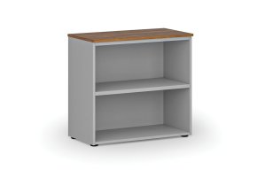Kancelářský regál PRIMO GRAY, 800 x 420 x 740 mm, šedá/ořech