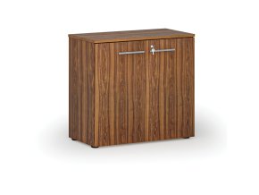 Kancelářská skříň s dveřmi PRIMO WOOD, 800 x 420 x 740 mm, ořech