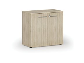 Kancelářská skříň s dveřmi PRIMO WOOD, 800 x 420 x 740 mm, dub přírodní