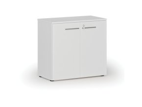 Kancelářská skříň s dveřmi PRIMO WHITE, 800 x 420 x 740 mm, bílá