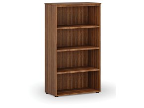 Kancelářský regál PRIMO WOOD, 800 x 420 x 1434 mm, ořech