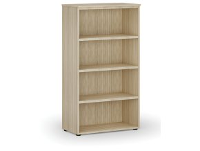 Kancelářský regál PRIMO WOOD, 800 x 420 x 1434 mm, dub přírodní