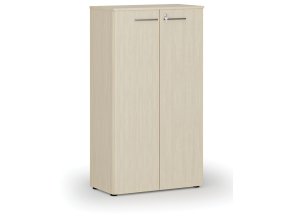 Kancelářská skříň s dveřmi PRIMO WOOD, 1434 x 800 x 420 mm, bříza