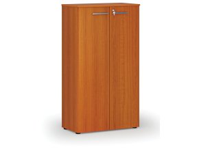 Kancelářská skříň s dveřmi PRIMO WOOD, 1434 x 800 x 420 mm, třešeň