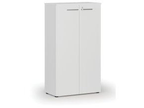 Kancelářská skříň s dveřmi PRIMO WHITE, 1434 x 800 x 420 mm, bílá