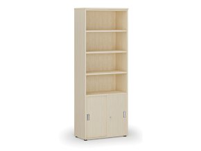 kombinovana kancelarska skrin primo wood zasouvaci dvere na 2 patra 800 x 420 x 2128 mm briza 73469