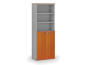 kombinovana kancelarska skrin primo gray dvere na 3 patra 800 x 420 x 2128 mm seda tresen 73511