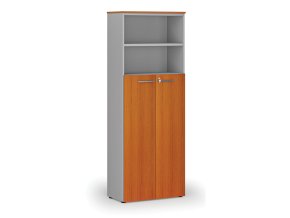 kombinovana kancelarska skrin primo gray dvere na 4 patra 800 x 420 x 2128 mm seda tresen 73772