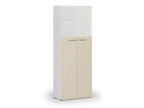 kombinovana kancelarska skrin primo white dvere na 4 patra 800 x 420 x 2128 mm bila briza 73793