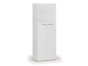 kombinovana kancelarska skrin primo white dvere na 4 patra 800 x 420 x 2128 mm bila 73889