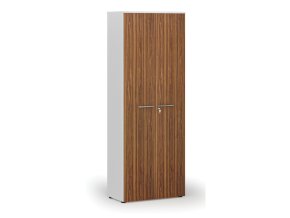 kancelarska skrin s dvermi primo white 800 x 420 x 2128 mm bila orech 74115