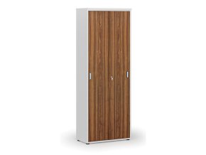 kancelarska skrin se zasouvacimi dvermi primo white 800 x 420 x 2128 mm bila orech 74221