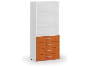kancelarska skrin se zasuvkami primo white 800 x 420 x 1781 mm bila tresen 74374