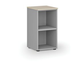 Kancelářský regál PRIMO GRAY, 740 x 400 x 420 mm, šedá/bříza