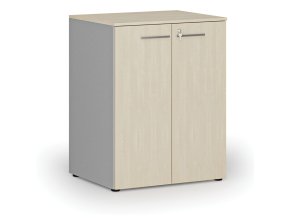 kancelarska skrin s dvermi primo gray 2 police 800 x 640 x 1027 mm seda briza 70663