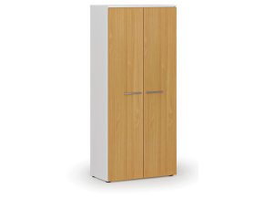 Šatní skříň s výsuvem PRIMO WHITE, 1781 x 800 x 420 mm, bílá/buk