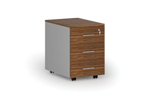 kancelarsky mobilni kontejner primo gray 3 zasuvky seda orech 70941