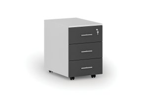 kancelarsky mobilni kontejner primo white 3 zasuvky bila grafit 70987