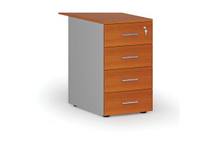 Kancelářský přístavný zásuvkový kontejner PRIMO GRAY, 4 zásuvky, šedá/třešeň