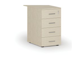 Kancelářský přístavný zásuvkový kontejner PRIMO WOOD, 4 zásuvky, bříza