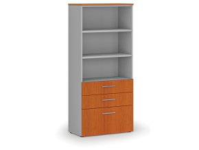 kancelarska skrin s kombinovanymi zasuvkami primo gray 800 x 420 x 1781 mm seda tresen 108531