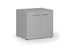 Kancelářská skříň s dveřmi PRIMO GRAY, 735 x 800 x 640 mm, šedá