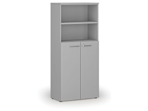 kombinovana kancelarska skrin primo gray dvere na 3 patra 800 x 420 x 1781 mm seda 71750