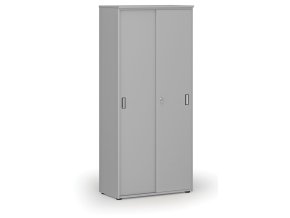 Skříň se zasouvacími dveřmi PRIMO GRAY, 800 x 420 x 1781 mm, šedá